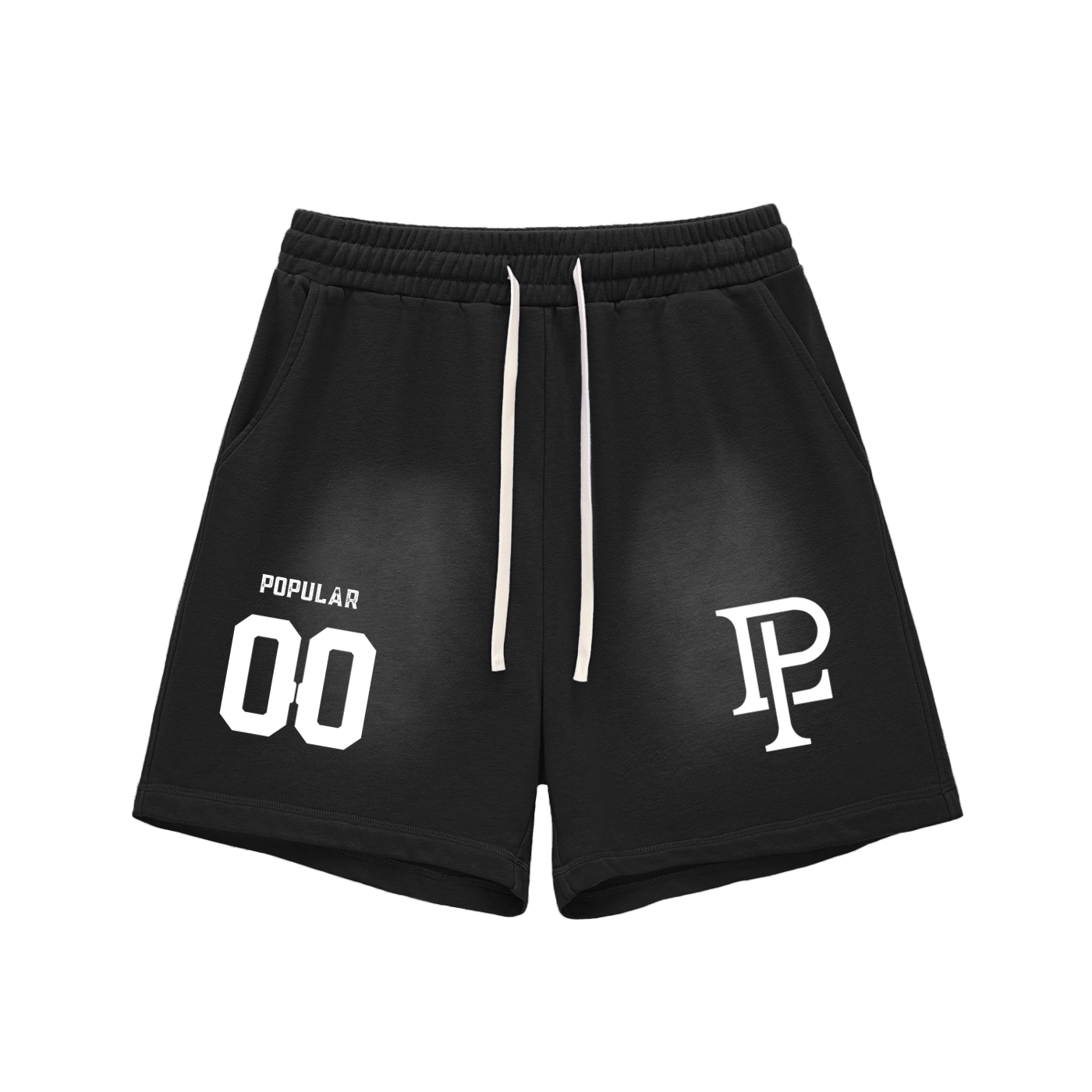 Sun Fade Raw Edge Cotton Shorts